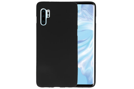 BAOHU Hoesje Geschikt voor de Huawei P30 Pro - Backcover Color Telefoonhoesje - Zwart