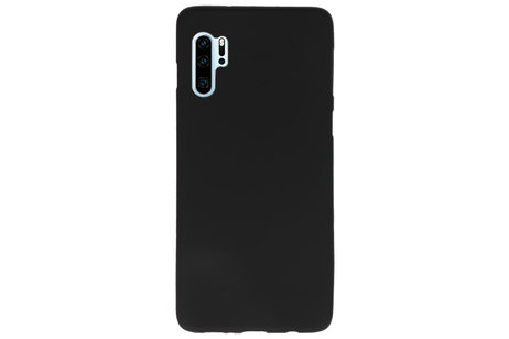 BAOHU Hoesje Geschikt voor de Huawei P30 Pro - Backcover Color Telefoonhoesje - Zwart