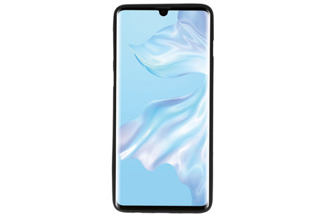 BAOHU Hoesje Geschikt voor de Huawei P30 Pro - Backcover Color Telefoonhoesje - Zwart