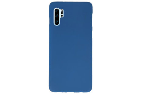 BAOHU Hoesje Geschikt voor de Huawei P30 Pro - Backcover Color Telefoonhoesje - Navy