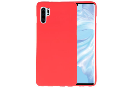 BAOHU Hoesje Geschikt voor de Huawei P30 Pro - Backcover Color Telefoonhoesje - Rood
