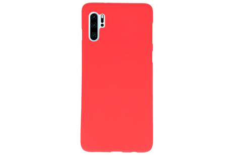 BAOHU Hoesje Geschikt voor de Huawei P30 Pro - Backcover Color Telefoonhoesje - Rood