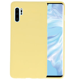 BAOHU BackCover Hoesje Color Telefoonhoesje Huawei P30 Pro - Geel