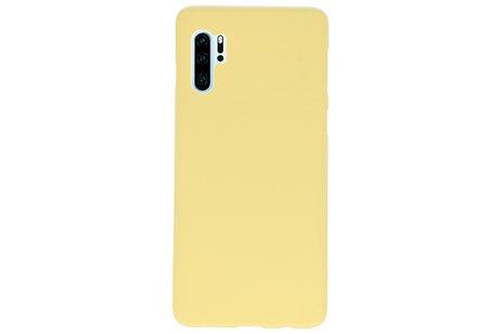 BAOHU Hoesje Geschikt voor de Huawei P30 Pro - Backcover Color Telefoonhoesje - Geel