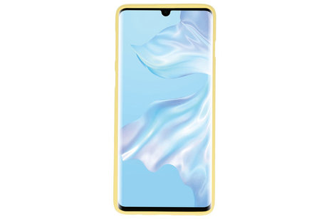 BAOHU Hoesje Geschikt voor de Huawei P30 Pro - Backcover Color Telefoonhoesje - Geel