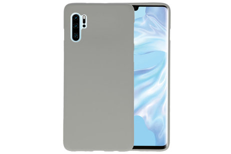 BAOHU Hoesje Geschikt voor de Huawei P30 Pro - Backcover Color Telefoonhoesje -  Grijs