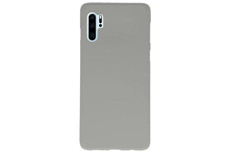 BAOHU Hoesje Geschikt voor de Huawei P30 Pro - Backcover Color Telefoonhoesje -  Grijs