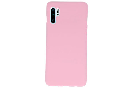 BAOHU Hoesje Geschikt voor de Huawei P30 Pro - Backcover Color Telefoonhoesje - Roze