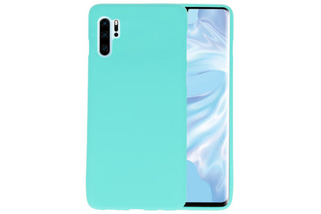 BAOHU Hoesje Geschikt voor de Huawei P30 Pro - Backcover Color Telefoonhoesje - Turquoise