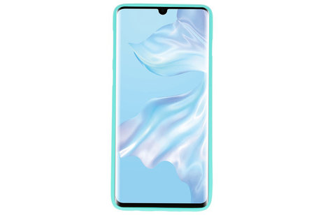 BAOHU Hoesje Geschikt voor de Huawei P30 Pro - Backcover Color Telefoonhoesje - Turquoise