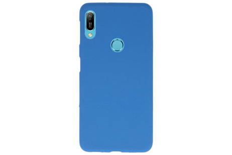 BAOHU Hoesje Geschikt voor de Huawei Y6 (Prime) 2019 - Backcover Color Telefoonhoesje - Navy