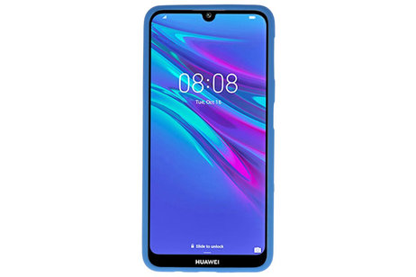 BAOHU Hoesje Geschikt voor de Huawei Y6 (Prime) 2019 - Backcover Color Telefoonhoesje - Navy