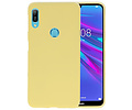 BAOHU Hoesje Geschikt voor de Huawei Y6 (Prime) 2019 - Backcover Color Telefoonhoesje - Geel