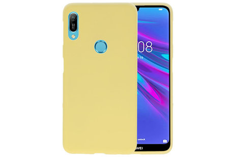 BAOHU Hoesje Geschikt voor de Huawei Y6 (Prime) 2019 - Backcover Color Telefoonhoesje - Geel