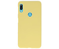 BAOHU Hoesje Geschikt voor de Huawei Y6 (Prime) 2019 - Backcover Color Telefoonhoesje - Geel