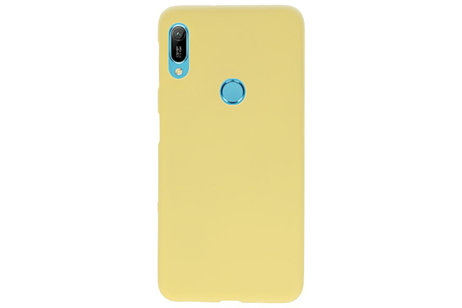 BackCover Hoesje Color Telefoonhoesje voor Huawei Y6 (Prime) 2019 - Geel