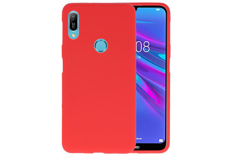 BAOHU Hoesje Geschikt voor de Huawei Y6 (Prime) 2019 - Backcover Color Telefoonhoesje - Rood