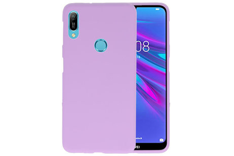 BAOHU Hoesje Geschikt voor de Huawei Y6 (Prime) 2019 - Backcover Color Telefoonhoesje - Paars