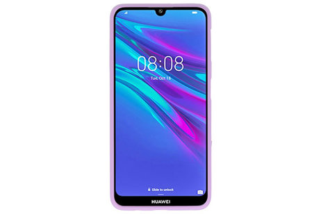 BAOHU Hoesje Geschikt voor de Huawei Y6 (Prime) 2019 - Backcover Color Telefoonhoesje - Paars