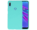 BAOHU Hoesje Geschikt voor de Huawei Y6 (Prime) 2019 - Backcover Color Telefoonhoesje - Turquoise