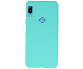 BAOHU Hoesje Geschikt voor de Huawei Y6 (Prime) 2019 - Backcover Color Telefoonhoesje - Turquoise