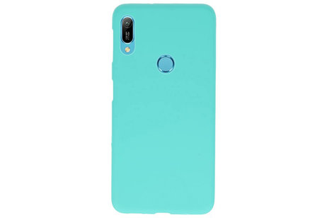 BAOHU Hoesje Geschikt voor de Huawei Y6 (Prime) 2019 - Backcover Color Telefoonhoesje - Turquoise