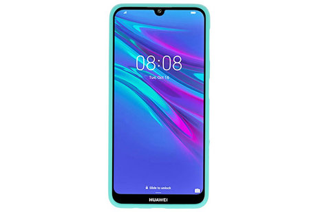 BAOHU Hoesje Geschikt voor de Huawei Y6 (Prime) 2019 - Backcover Color Telefoonhoesje - Turquoise