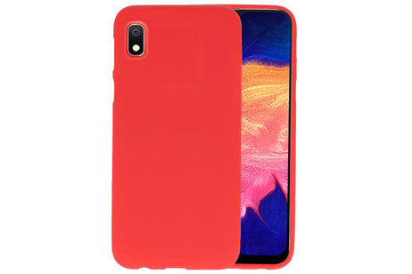 BAOHU Hoesje Geschikt voor de Samsung Galaxy A10 - Backcover Color Telefoonhoesje - Rood