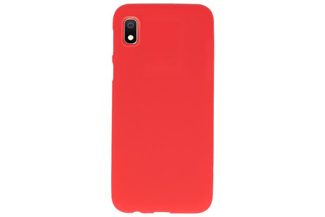 BAOHU Hoesje Geschikt voor de Samsung Galaxy A10 - Backcover Color Telefoonhoesje - Rood