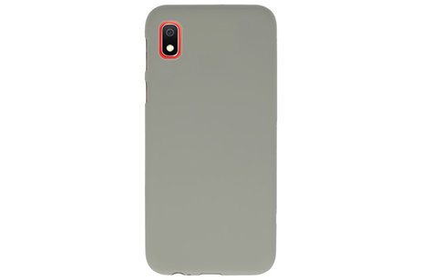 BAOHU Hoesje Geschikt voor de Samsung Galaxy A10 - Backcover Color Telefoonhoesje - Grijs