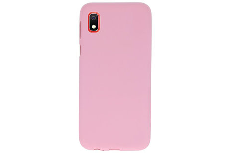 BAOHU Hoesje Geschikt voor de Samsung Galaxy A10 - Backcover Color Telefoonhoesje - Roze
