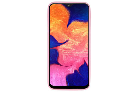BAOHU Hoesje Geschikt voor de Samsung Galaxy A10 - Backcover Color Telefoonhoesje - Roze