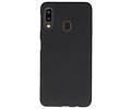 BAOHU Hoesje Geschikt voor de Samsung Galaxy A20 - Backcover Color Telefoonhoesje - Zwart