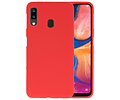 BAOHU Hoesje Geschikt voor de Samsung Galaxy A20 - Backcover Color Telefoonhoesje - Rood