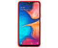 BAOHU Hoesje Geschikt voor de Samsung Galaxy A20 - Backcover Color Telefoonhoesje - Rood