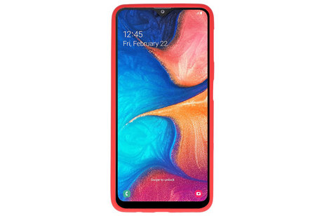 BAOHU Hoesje Geschikt voor de Samsung Galaxy A20 - Backcover Color Telefoonhoesje - Rood