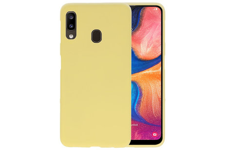 BackCover Hoesje Color Telefoonhoesje voor Samsung Galaxy A20 - Geel