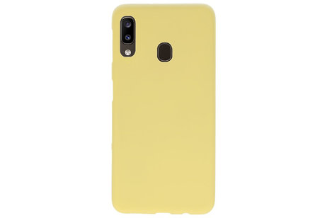 BackCover Hoesje Color Telefoonhoesje voor Samsung Galaxy A20 - Geel