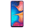 BAOHU Hoesje Geschikt voor de Samsung Galaxy A20 - Backcover Color Telefoonhoesje - Paars