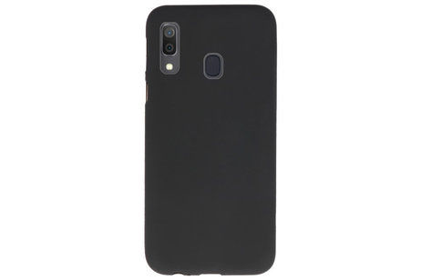BAOHU Hoesje Geschikt voor de Samsung Galaxy A30 - Backcover Color Telefoonhoesje - Zwart
