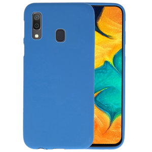 BAOHU Hoesje Geschikt voor de Samsung Galaxy A30 - Backcover Color Telefoonhoesje - Navy