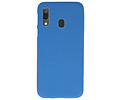 BAOHU Hoesje Geschikt voor de Samsung Galaxy A30 - Backcover Color Telefoonhoesje - Navy