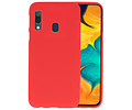 BAOHU Hoesje Geschikt voor de Samsung Galaxy A30 - Backcover Color Telefoonhoesje - Rood