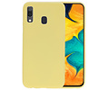 BAOHU Hoesje Geschikt voor de Samsung Galaxy A30 - Backcover Color Telefoonhoesje - Geel