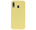BAOHU Hoesje Geschikt voor de Samsung Galaxy A30 - Backcover Color Telefoonhoesje - Geel