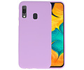 BAOHU Hoesje Geschikt voor de Samsung Galaxy A30 - Backcover Color Telefoonhoesje - Paars