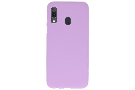 BAOHU Hoesje Geschikt voor de Samsung Galaxy A30 - Backcover Color Telefoonhoesje - Paars