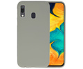 BAOHU Hoesje Geschikt voor de Samsung Galaxy A30 - Backcover Color Telefoonhoesje - Grijs