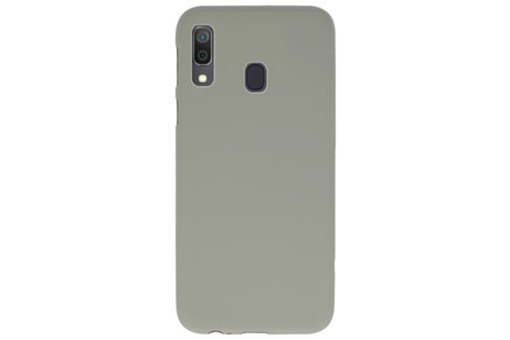 BAOHU Hoesje Geschikt voor de Samsung Galaxy A30 - Backcover Color Telefoonhoesje - Grijs