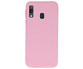BAOHU Hoesje Geschikt voor de Samsung Galaxy A30 - Backcover Color Telefoonhoesje - Roze